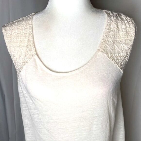 A.N.A Cream Embroidered Tank Top - Picture 1 of 5